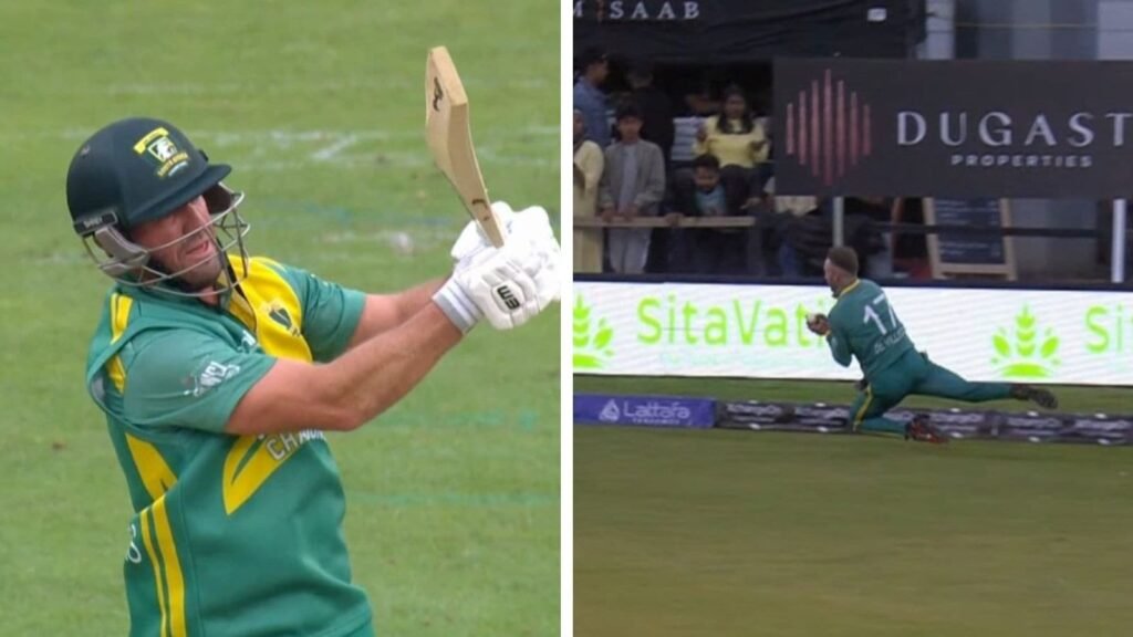 WCL 2025: AB de Villiers produced a superb 61* and a stunning tag-team catching effort against India. (X)