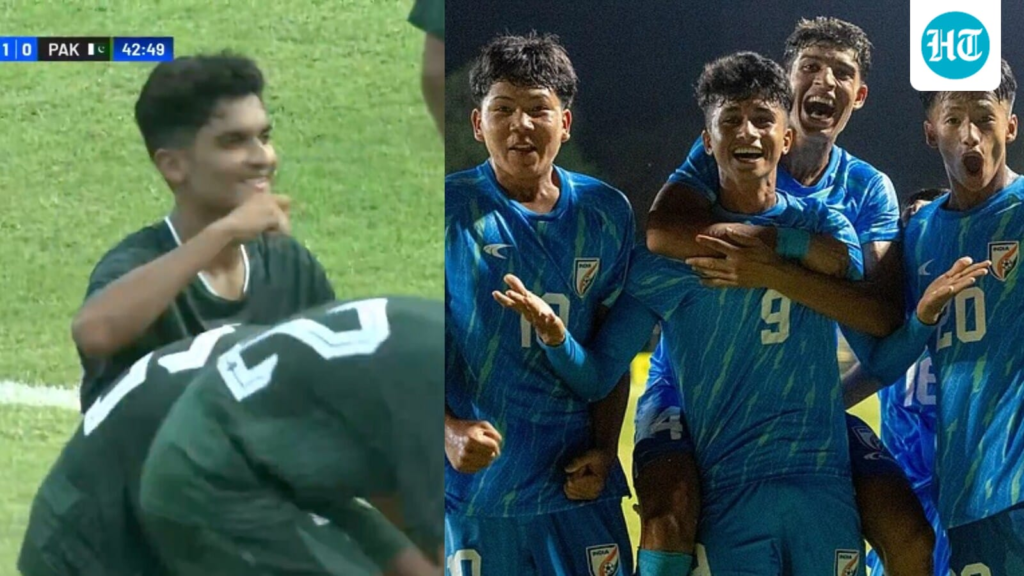 IND-PAK bad blood moves over to football pitch as Pakistan striker brings out disgraceful tea drinking celebration