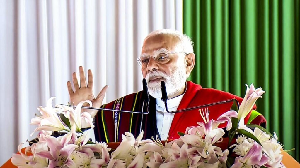 Prime Minister Narendra Modi urges peace in Manipur, unveils projects worth over ₹7,300 crore
