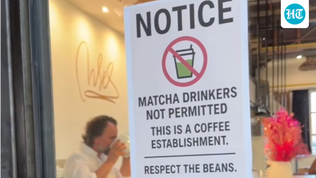 'Respect the beans’: Coffee shop's ‘no matcha drinkers’ notice leaves internet in splits