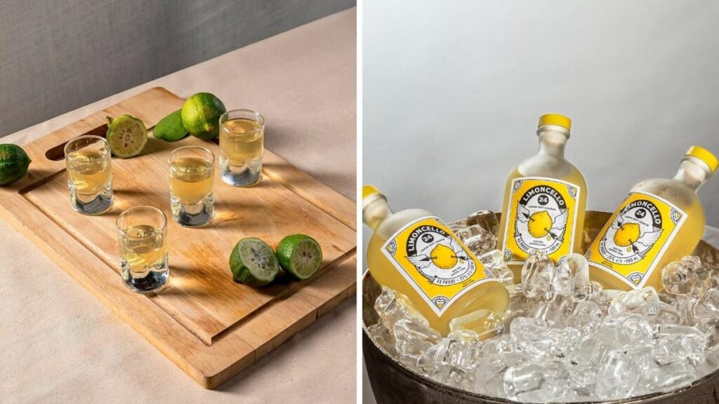 This limoncello locally produced in India, bursts with gondhoraj lebu